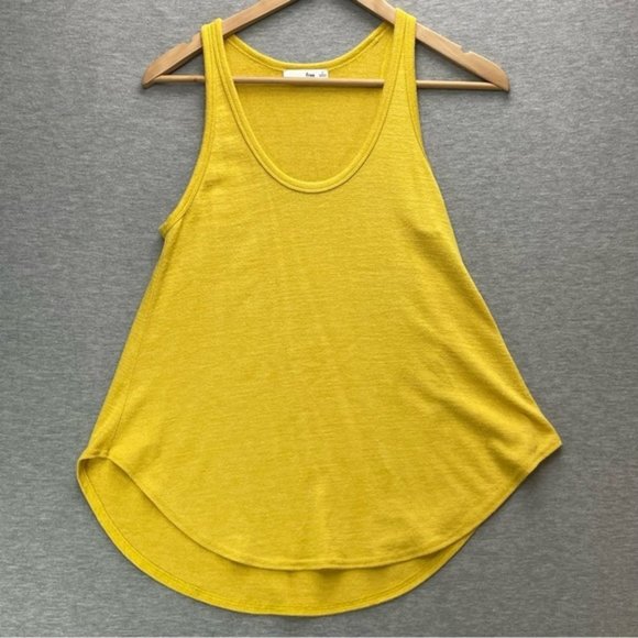 Aritzia Wilfred Free Yellow Womens Tank Top Size Small Racer Back - Picture 1 of 9